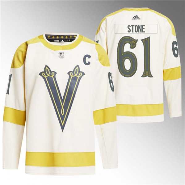Mens Vegas Golden Knights #61 Mark Stone Cream 2024 Winter Classic Primegreen Stitched Jersey Dzhi->vegas golden knights->NHL Jersey